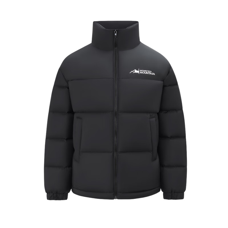 雪中飞新款百搭时尚休闲斜插式口袋男女同款短款立领羽绒服 黑色|8056 L 175/92A