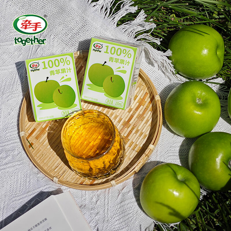 牵手100%青苹果汁/梨汁200ml 青苹果汁200ml 24盒整箱