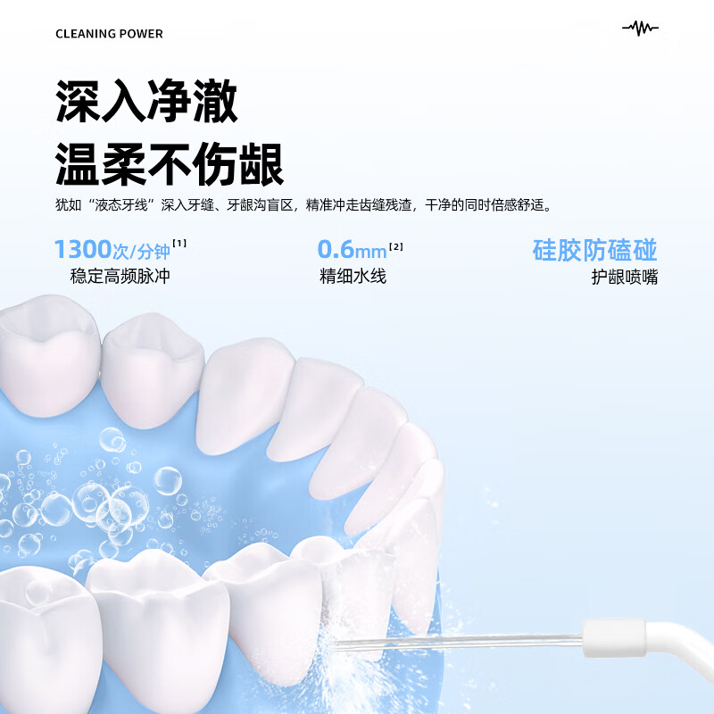 同同家冲牙器H1 电动洗牙器水牙线牙齿冲洗器正畸口腔深层清洁家用便携男女生 新年实用礼物生日礼品 香芋紫