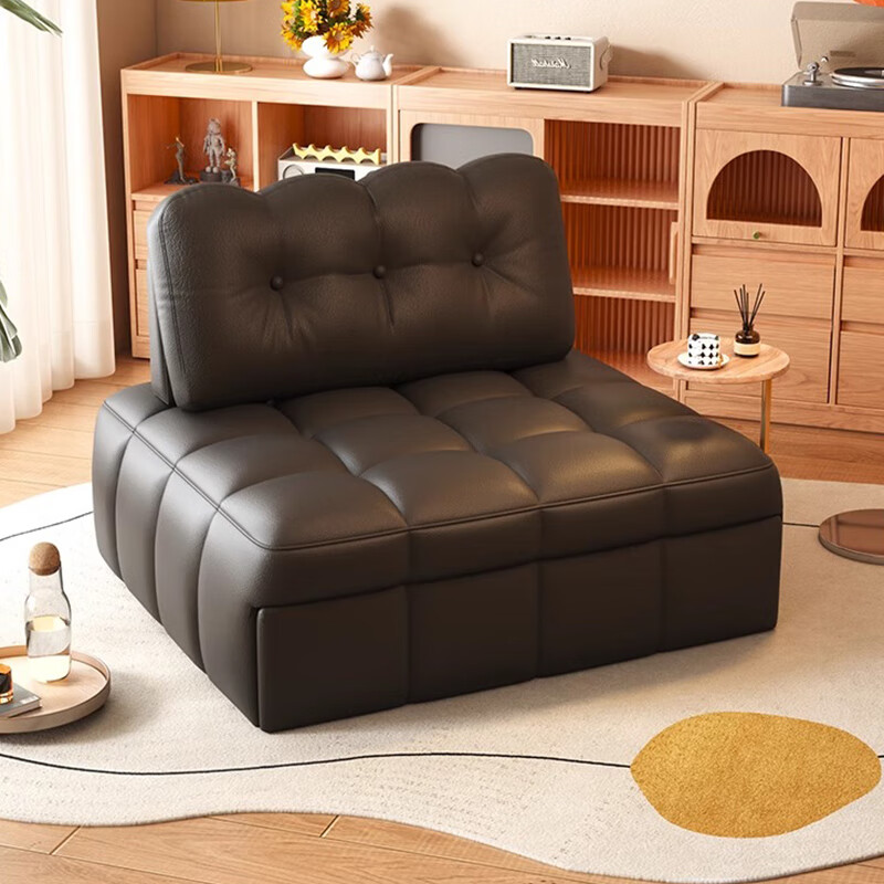 鼎禾泡芙折叠沙发床单双人两用2026新款小户型客厅休闲坐卧伸缩床 【米白色】1.2米沙发床 猫抓皮【顺丰送货上门】