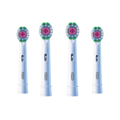 歐樂(lè)B電動(dòng)牙刷頭EB18p RX-4  3D美白X型刷頭4支裝 Pro/P/D系列適用【正品刷頭】生日禮物圣誕禮物