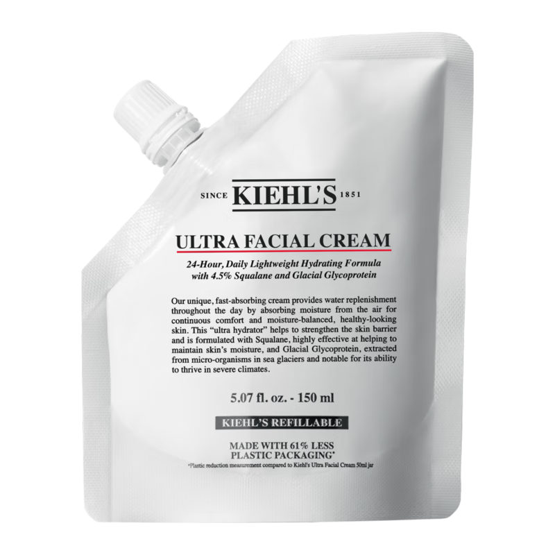 科颜氏（Kiehl's）高保湿霜150ml补充装保湿乳液护肤品礼盒 圣诞礼物