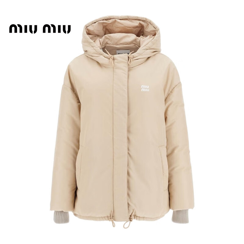 缪缪(miumiu)【七夕礼物】 编辑精选女士连帽羽绒服 f0065 40 it