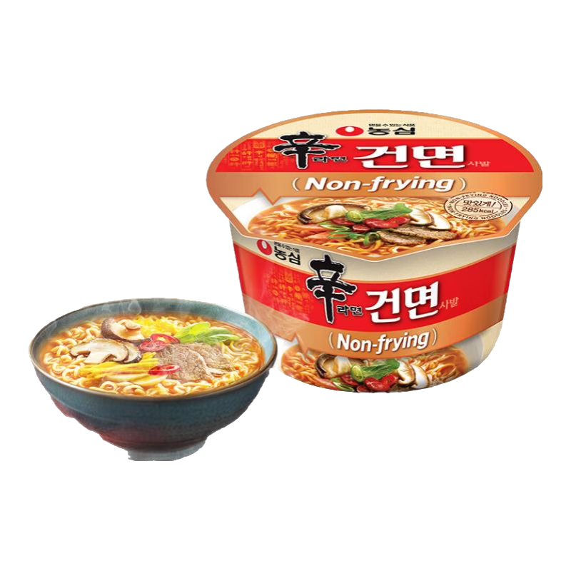 農(nóng)心韓國進(jìn)口辛拉面大碗面炸醬面烏龍面桶面湯面方便面泡面 辛拉面(非油炸)77G/個(gè)【4桶裝】