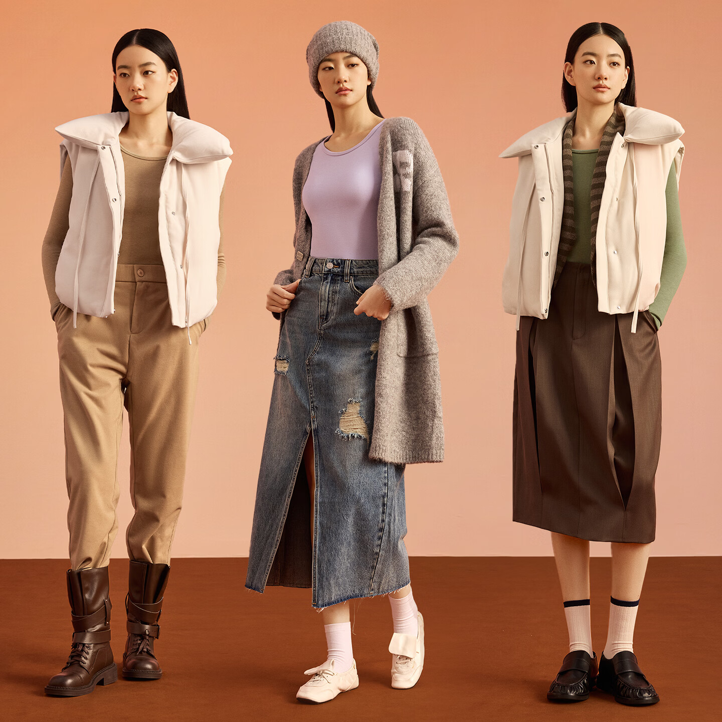 都市丽人保暖内衣男女一体绒加绒加厚圆领打底防寒秋衣秋裤套装25年秋冬 浅灰(男款) 2XL