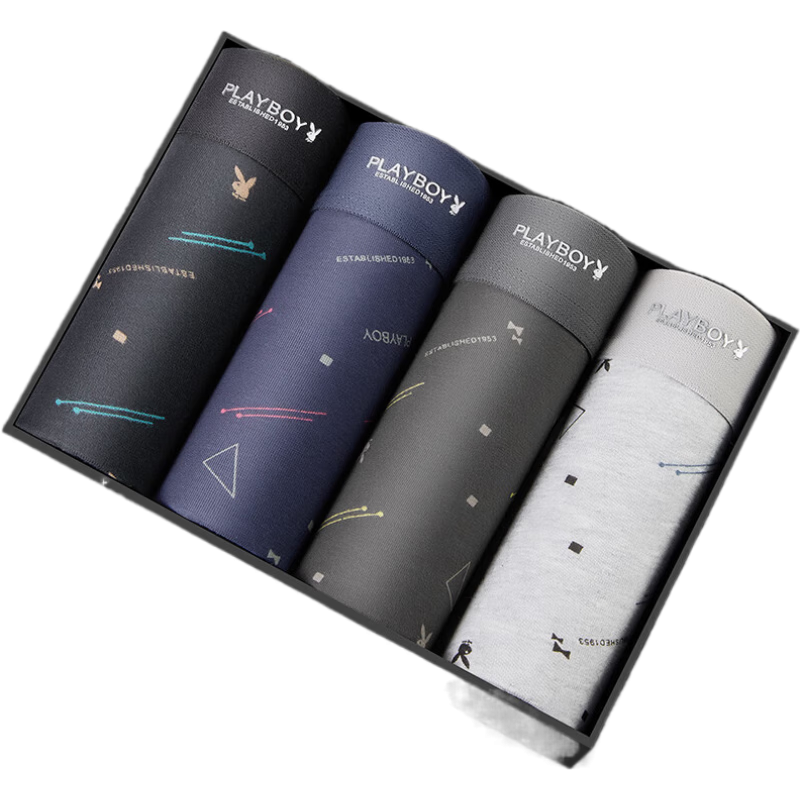 ���ڲ������������ӣ�PLAYBOY����ʿ�ڿ��д��޿���ƽ�ǿ�ͷ���ɳ����Ľ�͸���������ö̿�4��װ ����-��ɫ����ҡ�ǳ���ҡ����� 1�� 2XL (��������130-150��)