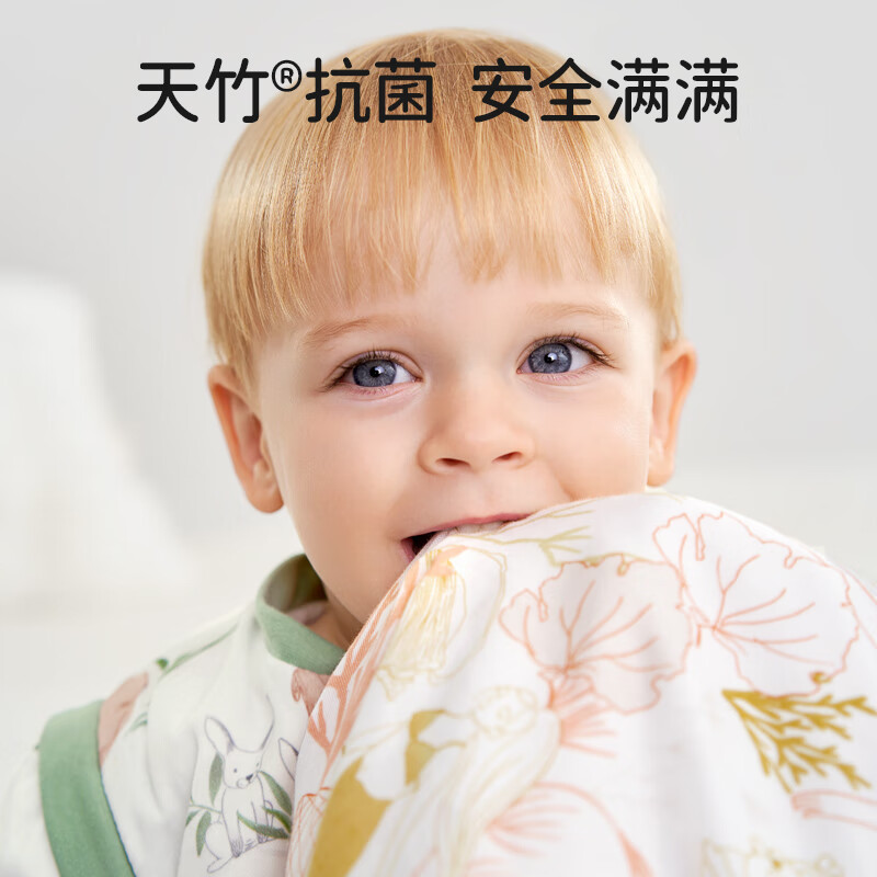 欧孕（OUYUN）【小清心】婴儿睡袋秋薄竹棉纱布防踢被新生儿睡袋 美人鱼【厚夹棉】 95cm90建议身高80-(1.5-2.5岁)