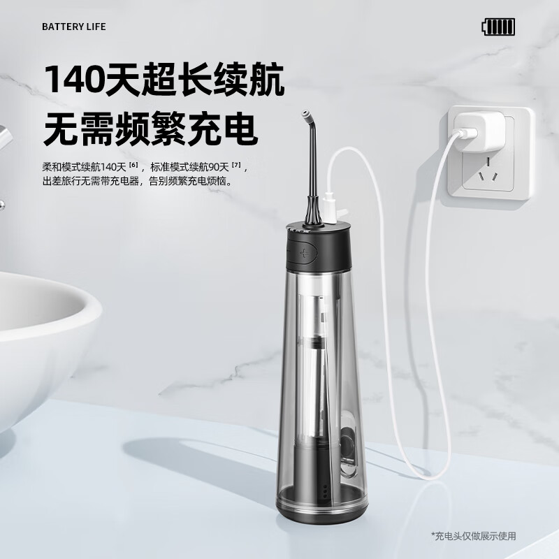 同同家冲牙器H1 电动洗牙器水牙线牙齿冲洗器正畸口腔深层清洁家用便携男女生 新年实用礼物生日礼品 香芋紫