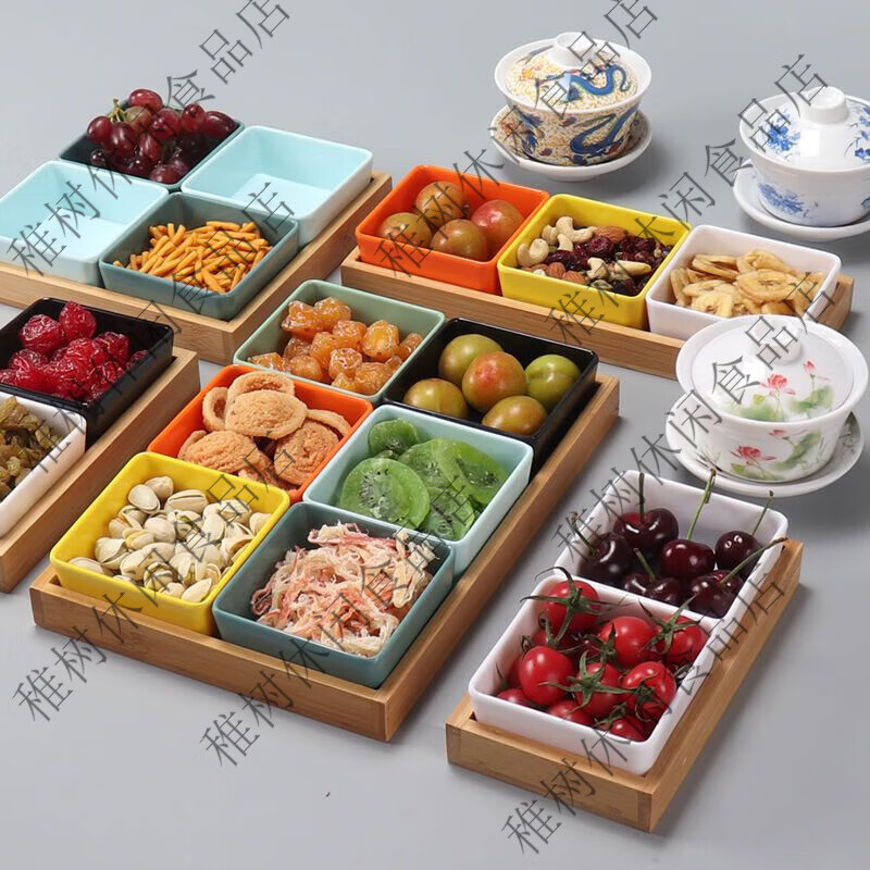 丰美特瓷网红温泉酒店自助水果盘密胺KTV果盘仿瓷小吃碟子火锅调料碟商用 商用密胺材质不是陶瓷10个装 正方形白色