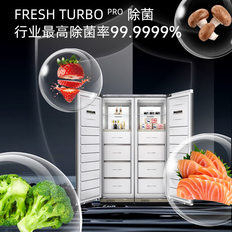 卡萨帝（Casarte）340 双拼冰箱 680升超薄内嵌式 变频风冷无霜 对开大容量冻藏柜 平嵌零嵌式冰箱 博卡灰对开冰箱 680升