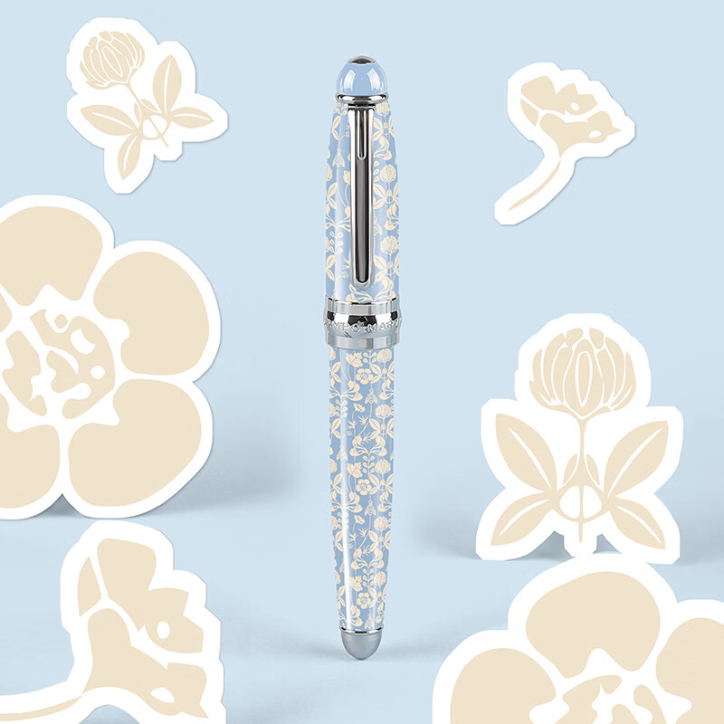 凱博马尔兹意大利品牌口袋钢笔墨囊礼盒白色梦屿高档金属学手账签字笔女神节礼物 弥生之春【墨囊套装】