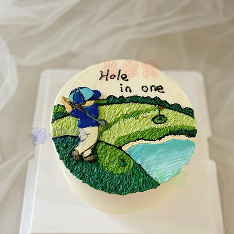 芙滋窝高级高尔夫主题生日蛋糕造型球场度假翻糖休闲健身全国同城配送