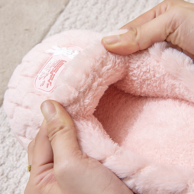 卡通棉拖鞋女冬季新款情侣居家用防滑加绒保暖舒适踩屎感拖鞋男士 咖色 44-45 （建议拍大一码）