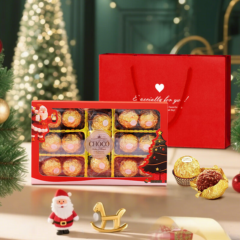 费列罗 榛果威化巧克力礼盒 15粒187.5g 生日礼物 糖果 圣诞礼物  