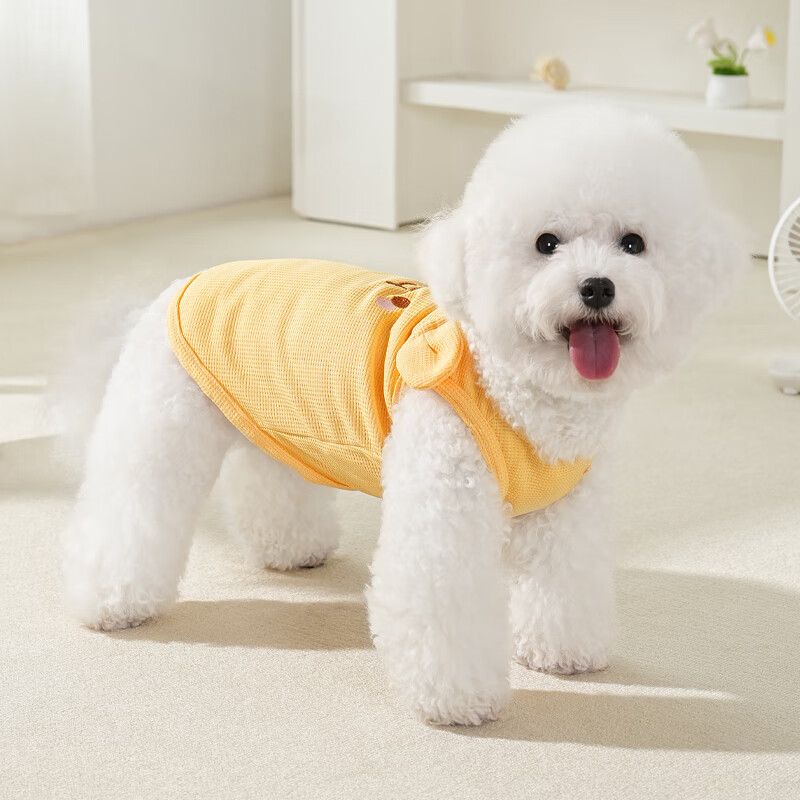 FAIRYPET狗衣服小型犬比熊可牵引四季通用外出遛狗背心猫咪防掉毛 粉色小猪【可牵引】 2XL【推荐14-20斤】