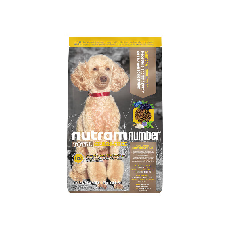 纽顿（Nutram Number）官方旗舰美国进口T28中小型犬粮泰迪鱼肉味成幼犬通用型狗粮 T28鱼肉味 6kg