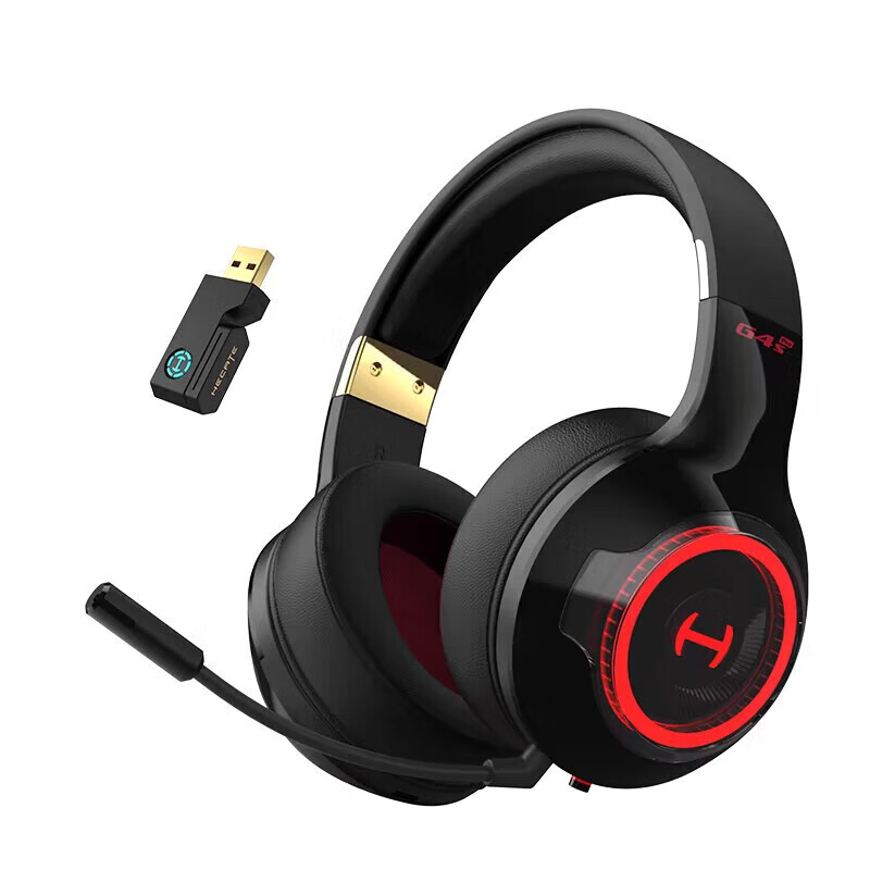 漫步者G4S PRO无线游戏耳机头戴式电竞蓝牙台式电脑耳麦G4S雷霆版 黑色 g4spro