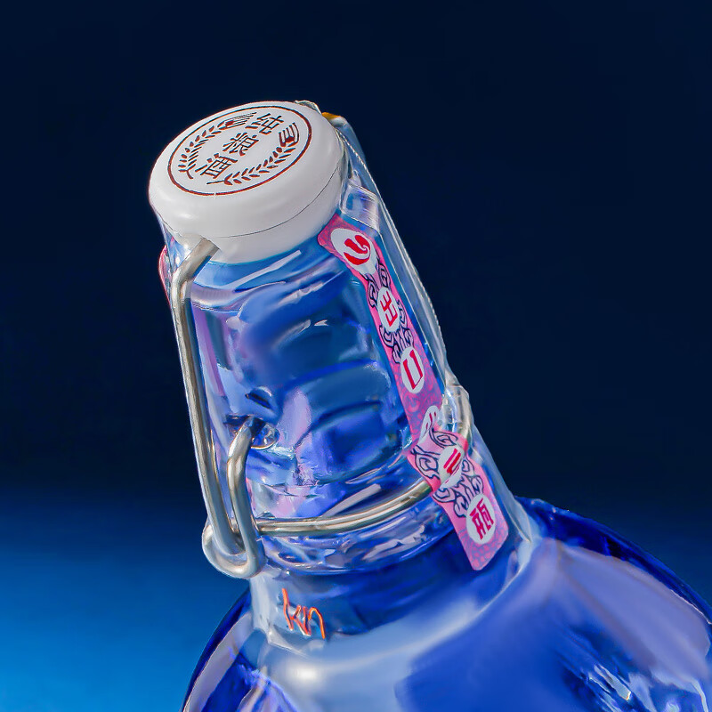 出口小方瓶牌 蓝方 北京二锅头 口粮纯粮酒 清香型白酒 42度 500mL 6瓶 礼盒装