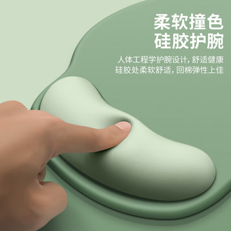 KPTE【精选直发】【新 撞色】加厚鼠标护腕垫硅胶枕腕托办公多巴胺游戏电脑护手 [克莱因蓝+黄色]护腕鼠标垫