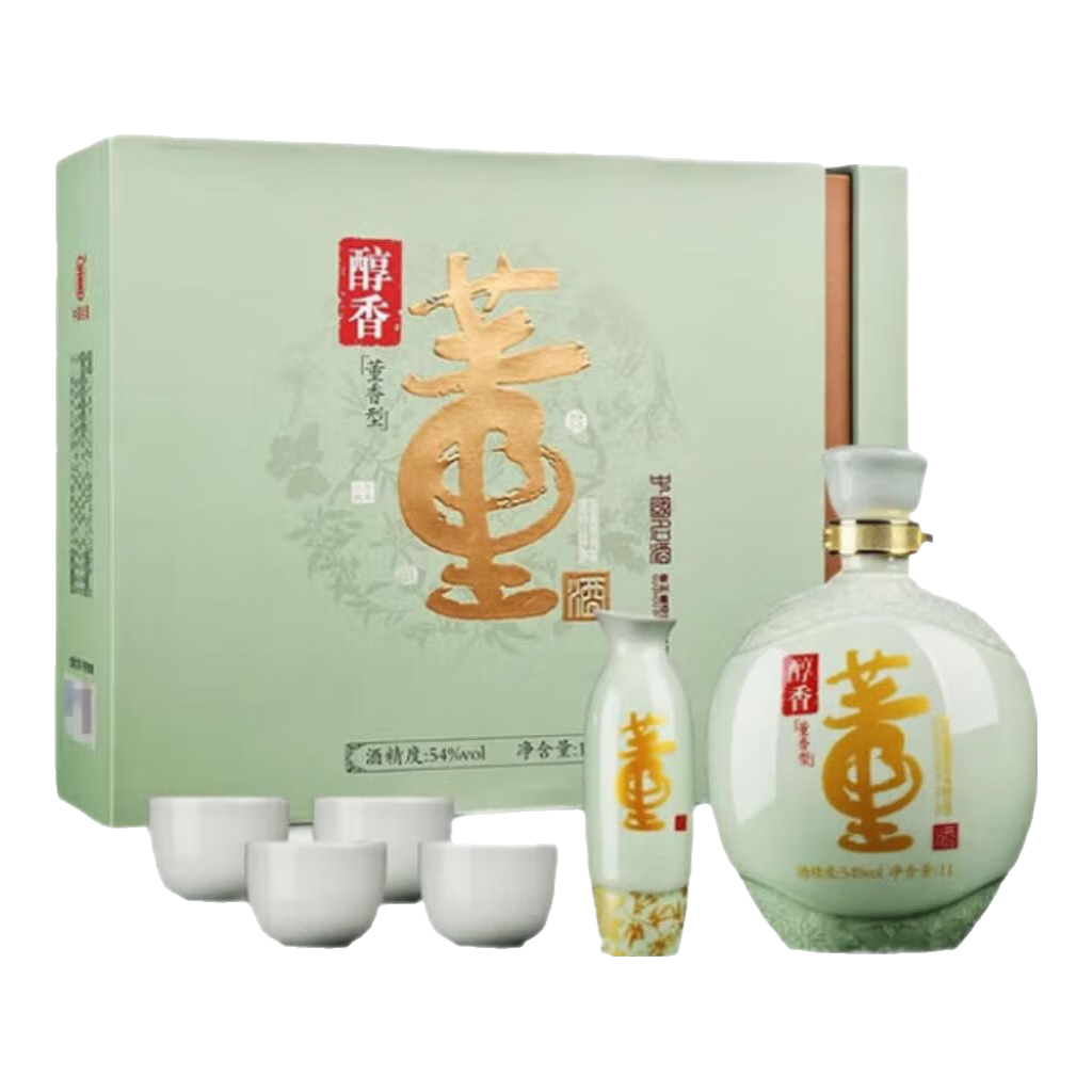 董酒醇香禮盒54度1000ml董香型貴州純糧食白酒禮盒裝節(jié)日送禮 54度 1000mL 1盒