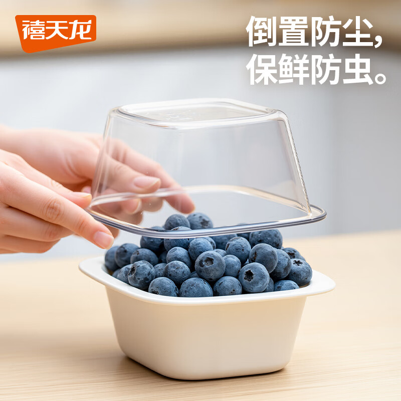 禧天龙双层洗菜盆沥水篮厨房家用塑料水果盘滤水淘菜洗菜篮子 圆形双层 (抗菌款) 1个