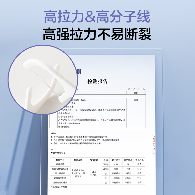 1号会员店高弹力牙线双线高效清洁牙齿剔牙缝便携牙线棒 50支*4盒共200支