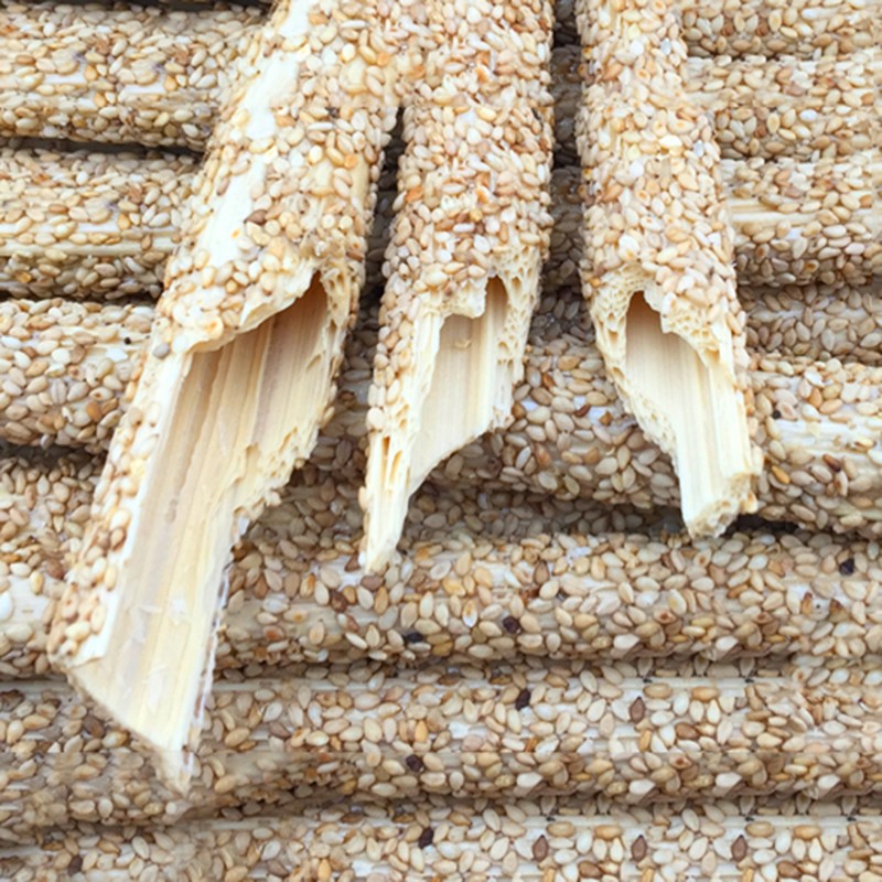 宅米兔农家纯正手工芝麻糖芝麻杆芝麻棒棍麦芽糖灶糖500g小时 道怀旧