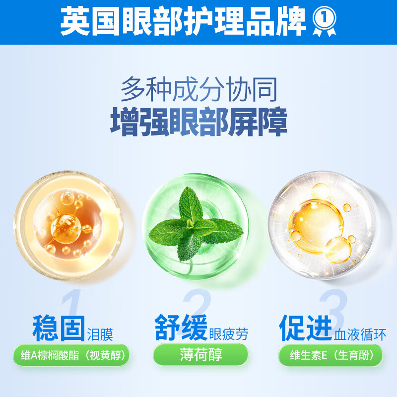 爱滴氏升级2.0润眼喷雾缓解眼疲劳10ml 进口内地版眼药水干涩模糊干眼症 升级2.0五盒装(买3赠2)