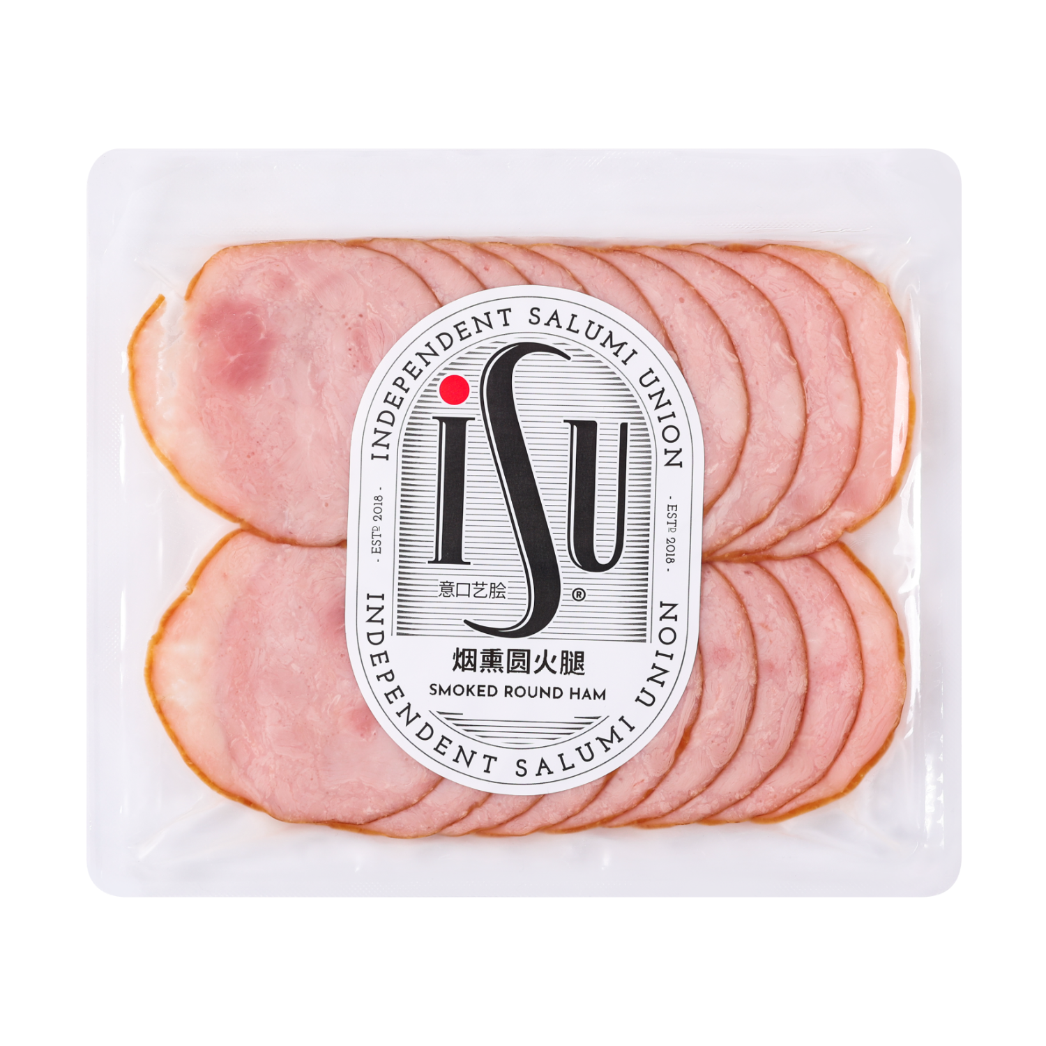 ISU烟熏圆火腿即食火腿片三明治火腿早餐肉早餐三明治烟熏即食200g 烟熏圆火腿200g*6包