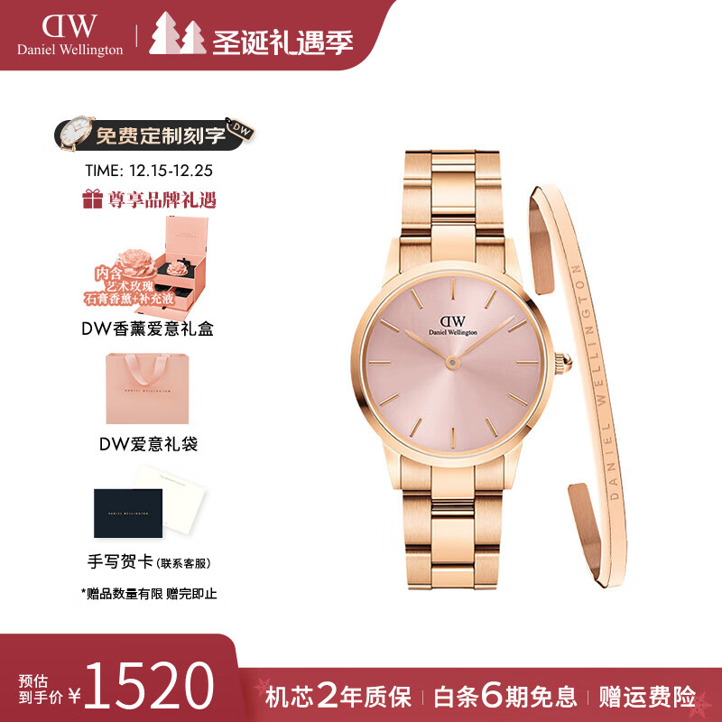 丹尼尔惠灵顿（DanielWellington）dw手表 幻彩商务女士手表瑞典欧美石英腕表 生日礼物送女友 DW0010