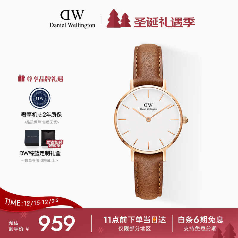 丹尼尔惠灵顿（DanielWellington）DW女士手表28mm欧美简约风时尚石英表七夕礼物送女友DW0010022