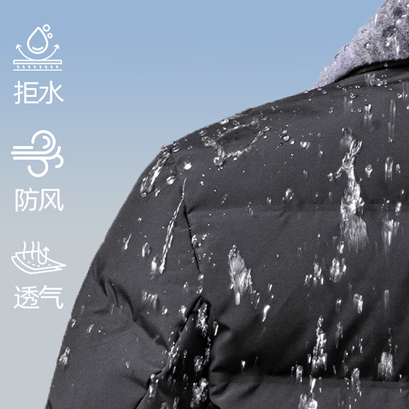 SHANSHAN杉杉羽绒服男2025冬季90鸭绒短款商务休闲防风保暖男士翻领外套 藏青色 L /175