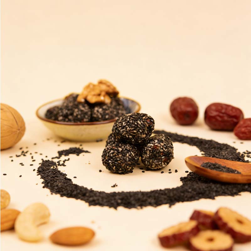 宋韵淼林新疆特产 黑芝麻枣夹核桃 零添加 清甜软糯老少皆可 独立包装零食 【买二送一】黑芝麻枣夹核桃120克*3袋