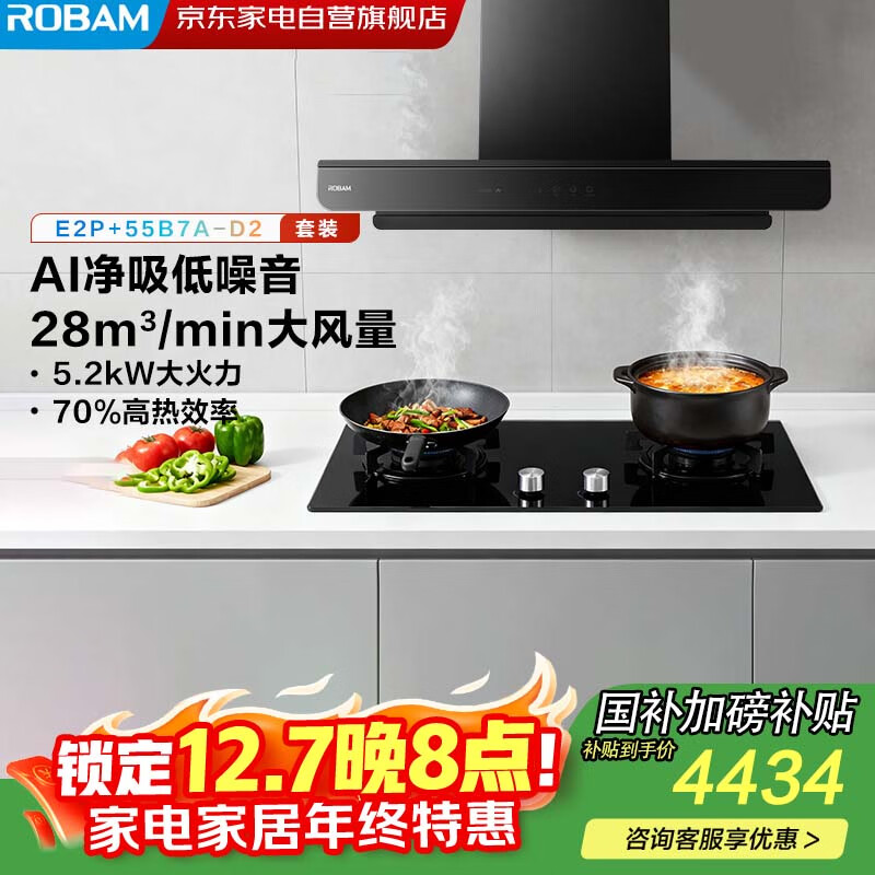 ϰ壨Robam˫E2P̻ ŷʽ˫ǻƵó28װE2P+55B7A-D2  5542.5Ԫ