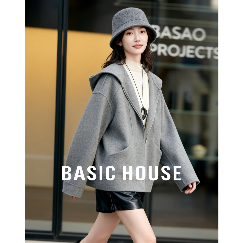 �ټҺã�Basic House��Basic House/�ټҺ���ñ˫��������Ů25�ﶬ������������ë�ش��� ��ɫ S