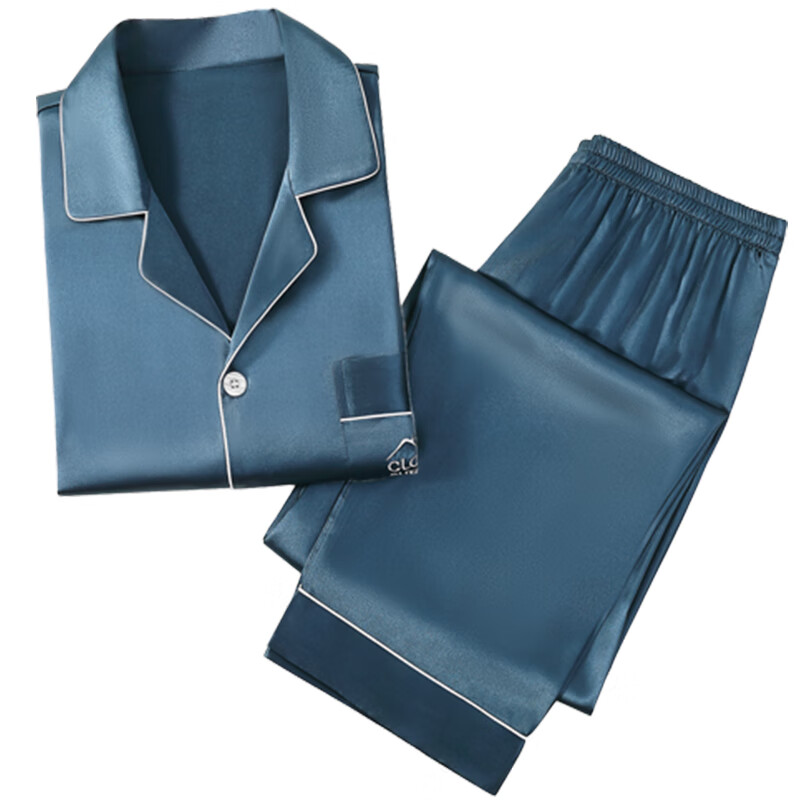 古今（GUJIN）睡衣男士家居服春秋季2026年新款长袖裤高端轻奢可外穿男生青少年 石松绿 3XL （推荐体重：175-200斤）