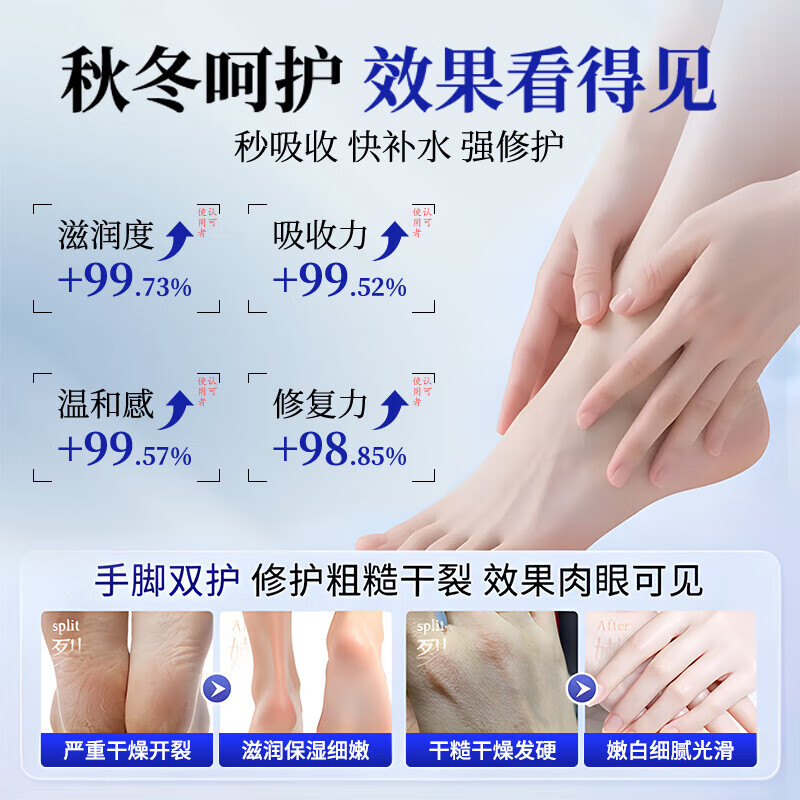 Sunoyar凡士林手足干裂脚裂膏脚后跟干裂开裂皲裂膏防冻疮防裂膏 5盒装【买3送2】拒绝粗糙防止干裂