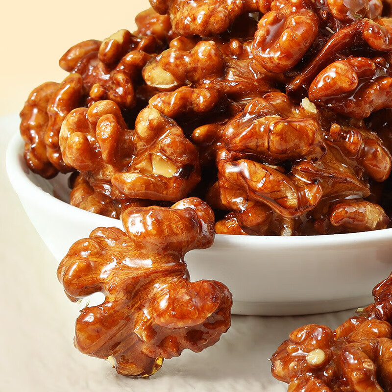 味滋源琥珀核桃仁 孕妇儿童零食小吃核桃仁坚果仁 炒货干果仁休闲零食 500g*1罐