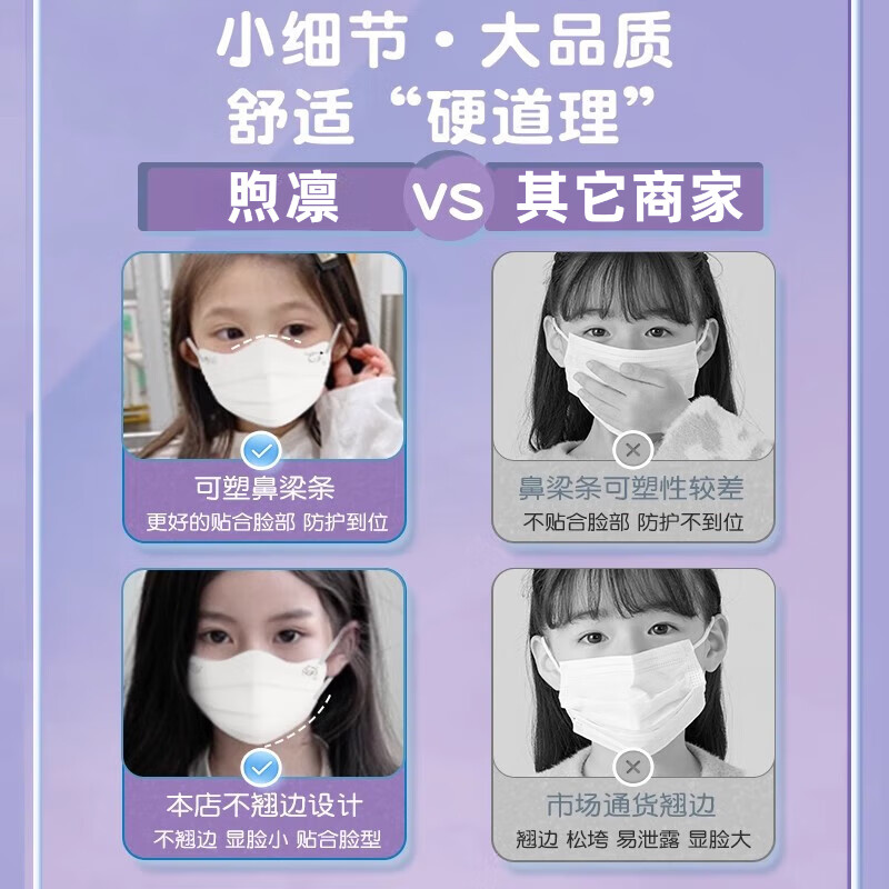 洽苒【日本】儿童婴儿口罩幼儿宝宝专用3-6-12岁医用级独立包装不勒耳 升级透气款【奶白混搭】30只-独立片装 7-12岁儿童【体重47斤-70斤适用】