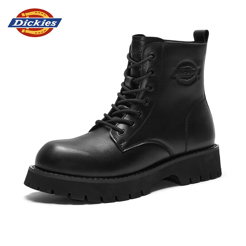 Dickies男士马丁靴男靴户外靴子皮靴男英伦风工装靴 黑色-升级款  41