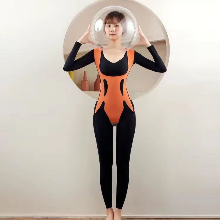 维多利亚的格调冬新款保暖塑身衣加绒加厚德绒发热无痕保暖内衣塑身衣女束腰收腹 长长裤6690黑色连体后脱(薄款北极货 XL 建议 115-130斤