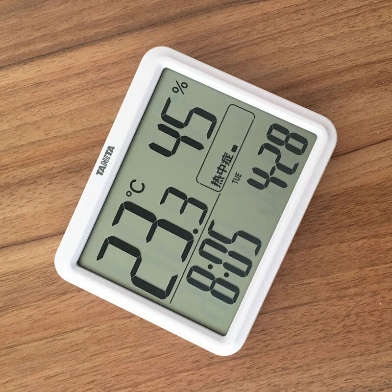 百利達(dá)日本電子溫濕度表家用室內(nèi)日歷鬧鐘寶寶房時(shí)間溫度計(jì) RH002黑色-收藏送小軟尺