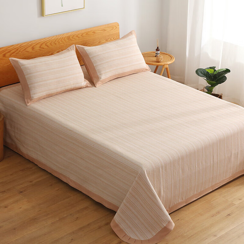 黄河口老粗布出口日本~纯棉加厚粗布凉席不起皱夏季床单凉感a类母婴级