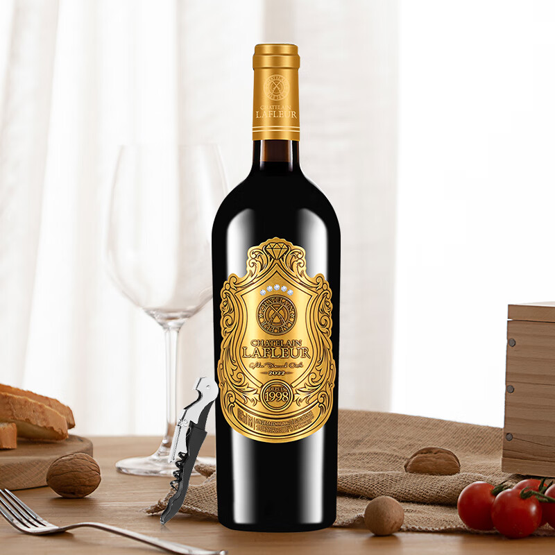 拉斐【官方旗舰店】法国原瓶进口红酒拉斐干红葡萄酒 送礼自饮年货 拉斐金钻古堡干红单支750ml