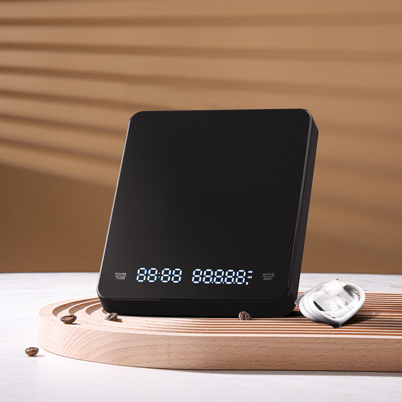 CLITON專用咖啡數(shù)字秤意大利稱重計(jì)時(shí)咖啡秤可充電小廚房烘焙克秤 【充電款】咖啡電子秤