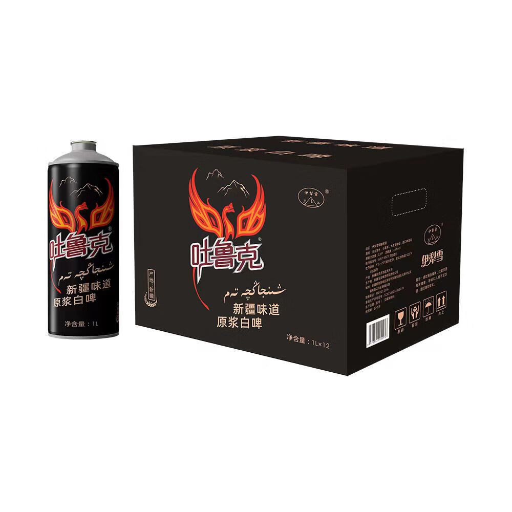 吐鲁克新疆 火焰鸟精酿原浆白啤 1L 麦汁浓度13°上海直发江浙沪京东发 新疆 吐鲁克 火焰鸟精酿原浆白啤 1L*12罐