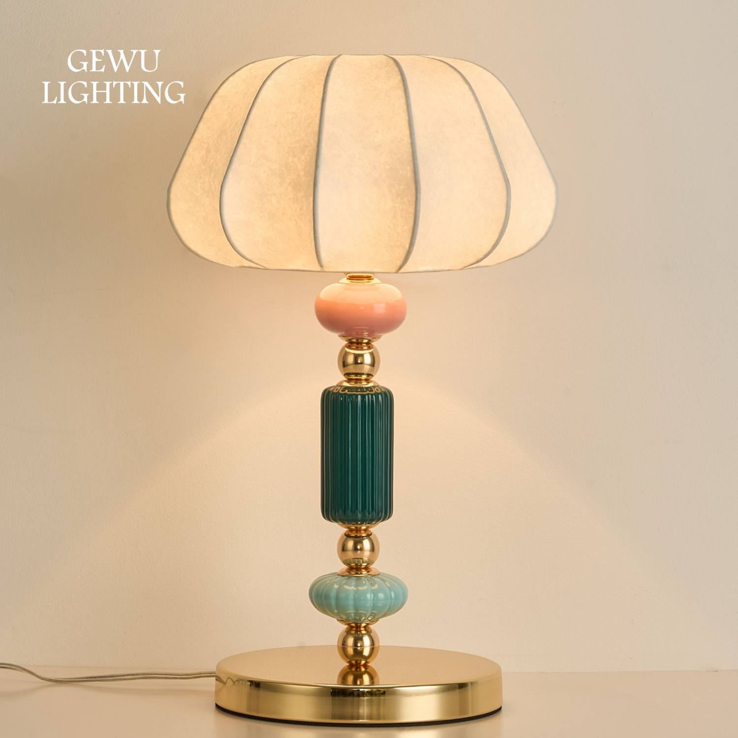 比达迩GEWU意大利设计师现代简约轻奢丹麦卧室陶瓷床头灯高级氛围台灯 混合蚕丝陶瓷灯 京东折扣/优惠券