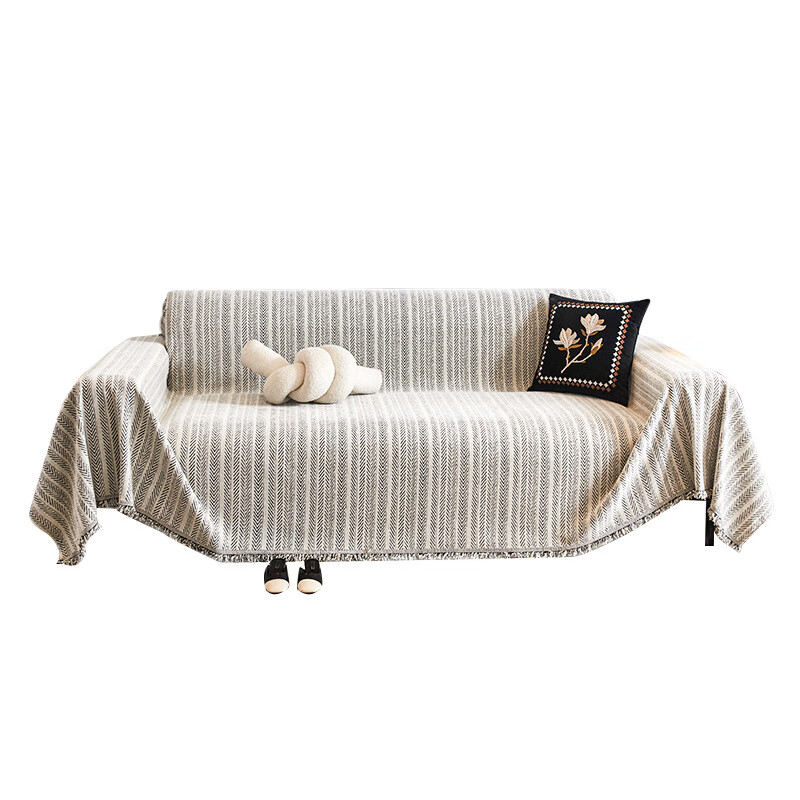 臻昔 北欧简约沙发盖布四季通用防猫抓沙发巾沙发套沙发巾盖毯 锦慕-复古绿 180cm*380cm