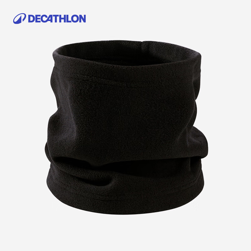 迪卡侬（DECATHLON）护颈围脖男女户外滑雪骑行保暖套头脖套 成人黑色