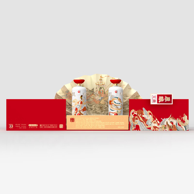 泸州老窖原酿天典风华毓秀52度浓香型高度白酒礼盒送礼宴请婚宴喜酒 52度 500mL 6瓶